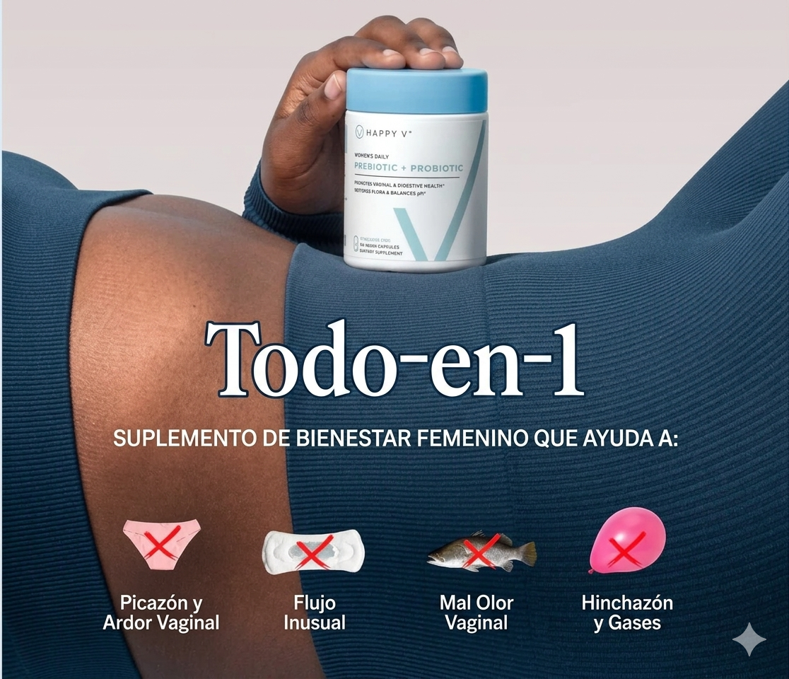 Probióticos Vaginales Happy V Equilibrio y Bienestar Femenino