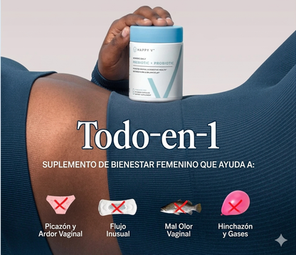 Probióticos Vaginales Happy V Equilibrio y Bienestar Femenino