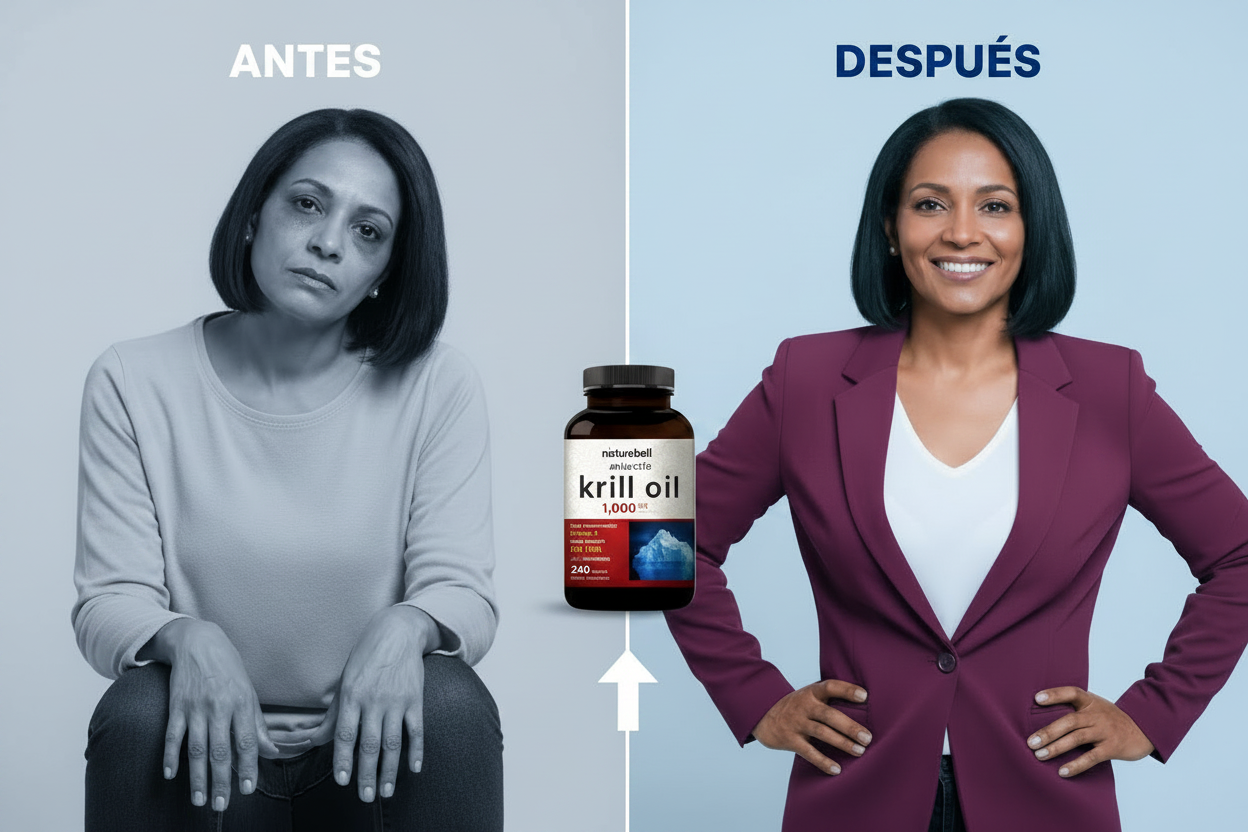 Antes y Después - Krill Oil Azul