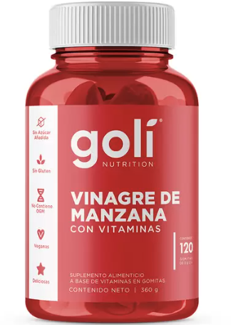 Goli Vinagre de Manzana en Gomitas - bote 120 gomitas