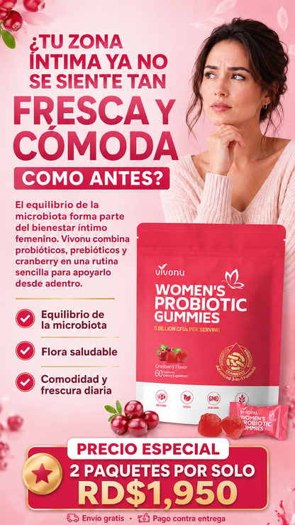 Gomitas Probióticas Femeninas Bienestar Íntimo y Digestivo
