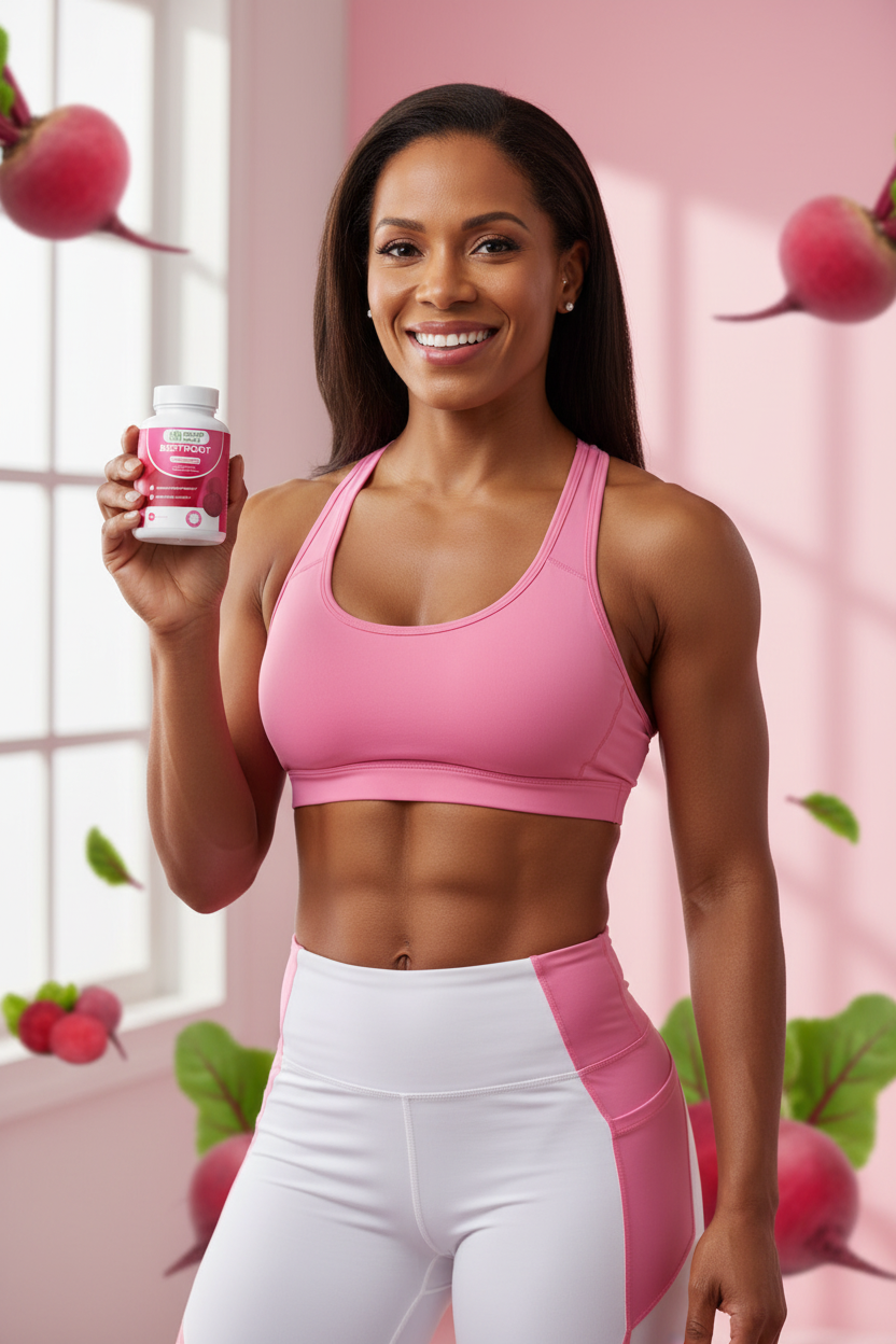 Mujer Activa con Producto Beetroot