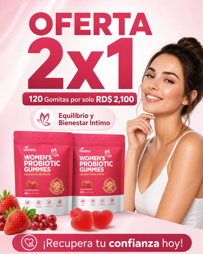 Gomitas Probióticas Femeninas Bienestar Íntimo y Digestivo