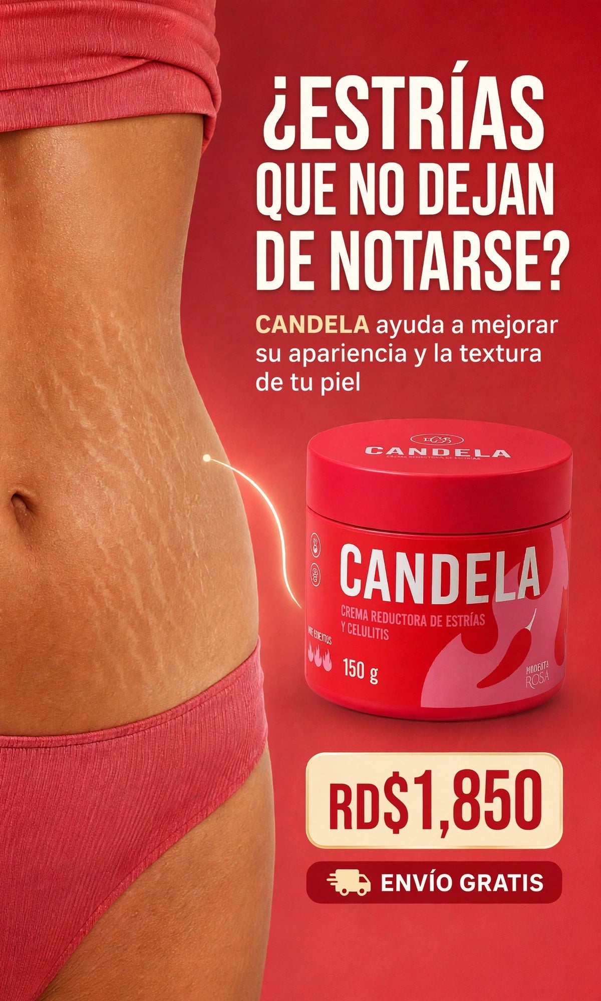 Candela Crema Corporal para Estrías y Textura
